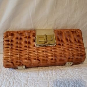 J.Crew Wicker Clutch